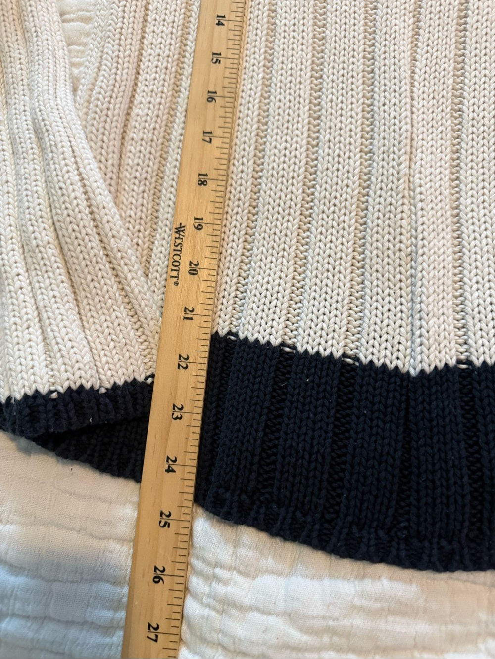 VTG Polo by Ralph Lauren Cream Ribbed Flag Sweater - Women's GUC 1344 - Picture 2 of 8